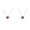 As shows 2PCS, variant on Silver-plated Red Love Necklace Female Red Circular Jade Crystal Heart-shaped Clavicle Chain, 19.69 inch, As shows 2PCS