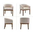 thumbnail image 6 of Guyou Modern Upholstered Dining Chairs Set of 4, Farmhouse Linen Kitchen & Dining Room Chairs with Armrests, 18" W Wooden Barrel Accent Chair Armchair for Dining Room Living Room Bedroom, Beige, 6 of 14