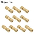 thumbnail image 1 of 10Pcs Brake Line Connector 1/4 5/16 3/8 Straight Brass Brake Line Compression Fitting Unions For OD Tubing Car Accessories, 1 of 9