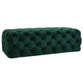 thumbnail image 2 of TOV Furniture Kaylee Jumbo Green Velvet Ottoman, 2 of 4