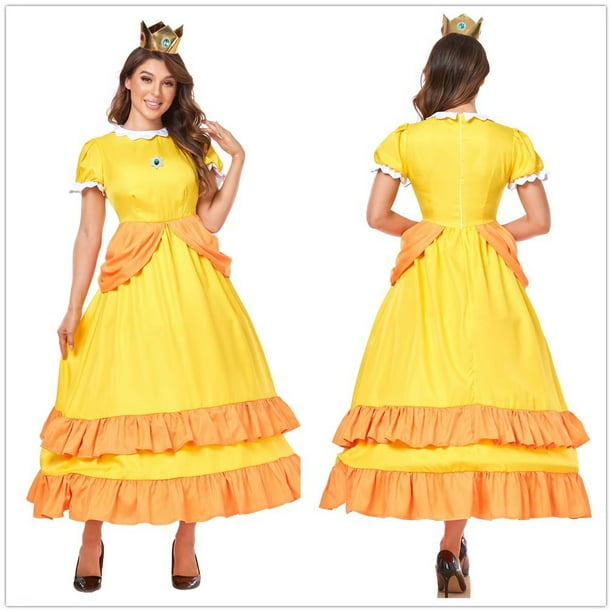 Disfraces de fiesta de Halloween para padres e hijos, adultos, Super Mary Peach, princesa Peach