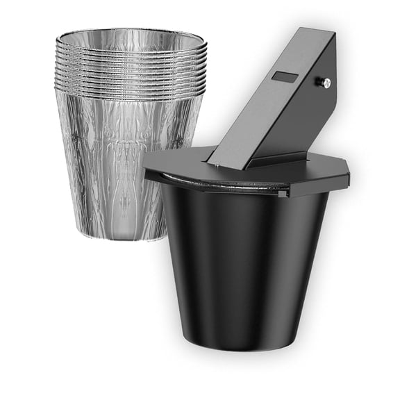Grease Bucket for Pellet Grill, Fits Traeger and Pit Boss, 12 Liner Set with Lid for Smoker Drip Pan