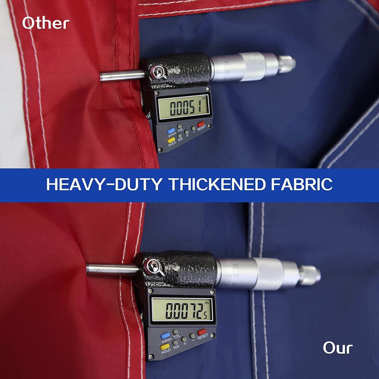Samerd Texas Flag 5x8 Durable Weather-Resistant Nylon with Embroidered Stars and Brass Grommets