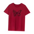 thumbnail image 3 of Camiseta para mujer Tops de verano Ropa Ropa deportiva Camisa con cuello redondo para caminar deportes M, 3 of 7