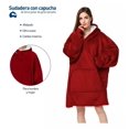 thumbnail image 2 of Sudadera Cobija Bluelander con Capucha, Manta Térmica, Unitalla, Rojo, 2 of 4