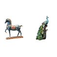 thumbnail image 1 of Figura de caballo,Figura de caballo Escultura animal coleccionable,Adorno de centro de mesa con estatua de caballo de resina,Figura de escritorio,Estante de estatua de pavo real para, 1 of 8