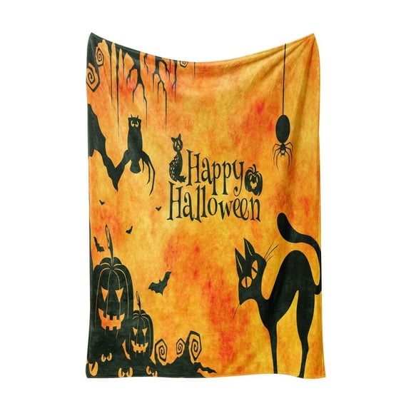 Fleece Blanket Polyester, Blanket 1X Halloween Blanket (Multi-color-One Size)
