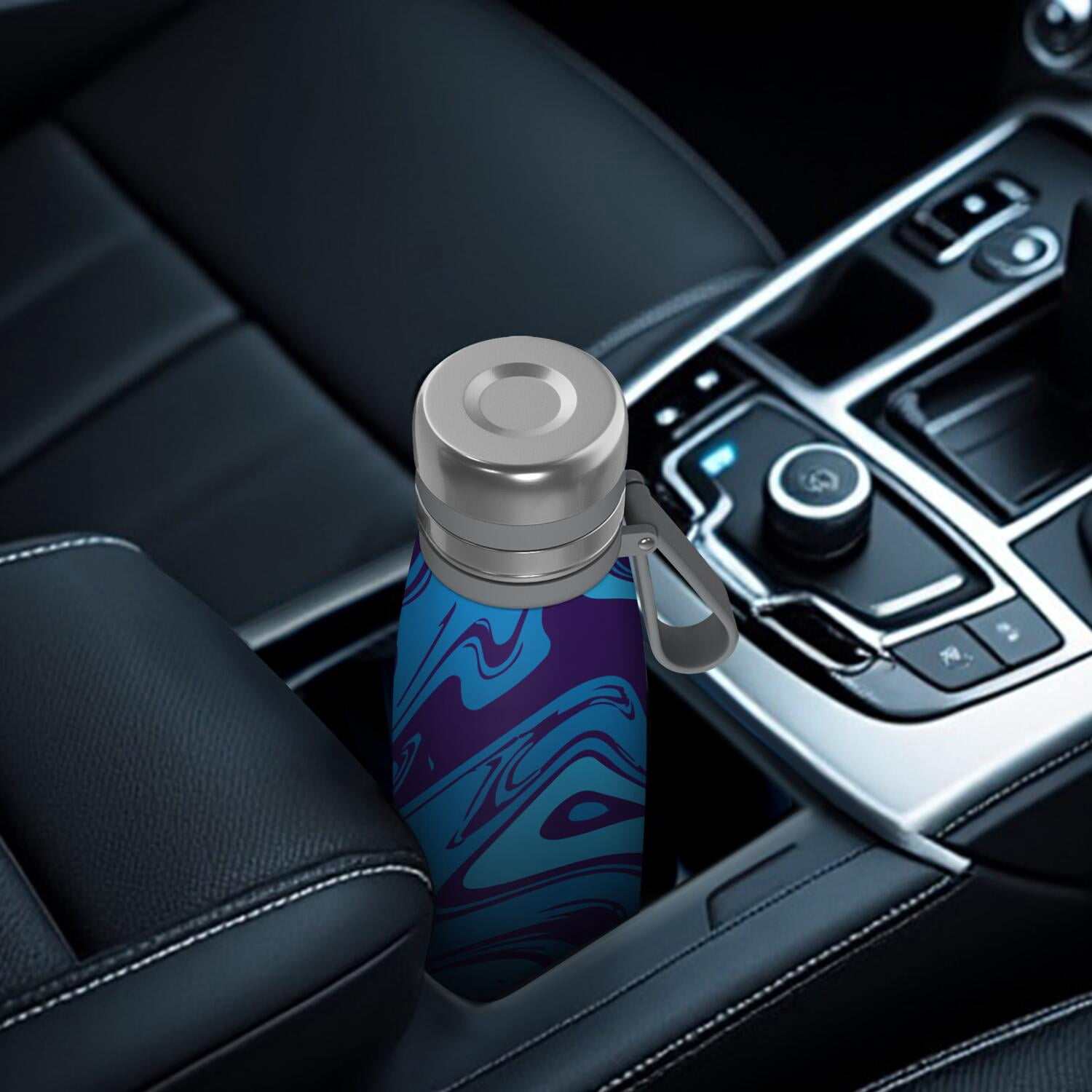 29oz Insulated Water Bottle with Tea Infuser, Stainless Steel Travel Mug, Liquid & Marble Print