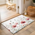 thumbnail image 2 of Entryway Rug 2'x3', Red Poppy Flower Kitchen Runner Rugs Non-Slip Carpet Mats, Garden Floral Botanical Painting Bedside Rugs Runners Washable Floor Carpet for Bathroom Laundry Room, 2 of 8