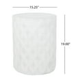 thumbnail image 6 of Aragon Lightweight Concrete Outdoor Side Table, Antique White, 6 of 6
