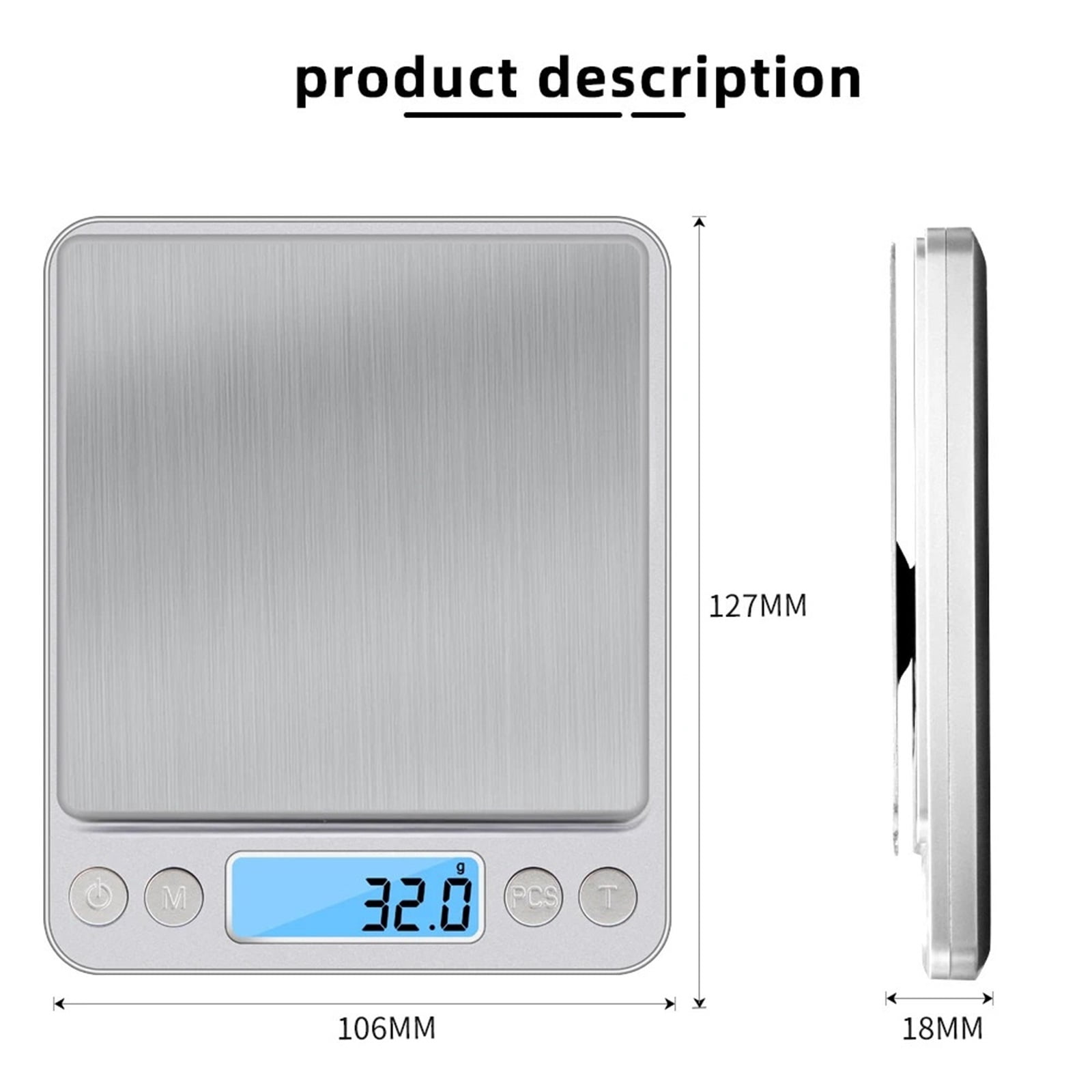 500 0.01g/3kg 0.1g LCD Portable Mini Electronic Digital Scales Kitchen Precision Jewelry Weight Balance Gold Gram Scale