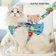 thumbnail image 2 of Dog Harness Dress for Small Dog Floral Dog Harness and Leash Set Bow Knot Puppy Princess Skirt with D-Ring Mesh Summer Pet Clothes for Cat Dogs (Small, Blue), 2 of 6