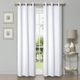 thumbnail image 6 of Superior Linen Blackout Curtains, Grommet Header, Set of 2, 52" x 108", Snow White, 6 of 9