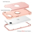 thumbnail image 3 of for iPhone 16e Case, Heavy Duty Military Grade Drop Protection Hybrid Cover, Rugged Shockproof Dustproof Triple-Layers Tough Phone Case Cover for iPhone 16e, Rosegold, 3 of 7