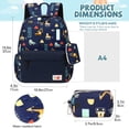 thumbnail image 3 of Mygreen Lightweight Water Resistant Preschool Backpack, Construction Truck Design, Adjustable Straps, Blue, 3 of 7
