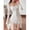 White-L, variant on White Dress With Square Neck And Bell Sleeves