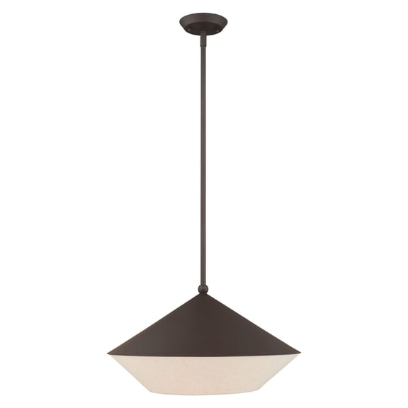 40719-07 Livex Lighting Stockholm - 1 Light Pendant in Mid Century Modern Style - 18 Inches wide by 18.75 Inches high     -Traditional Installation