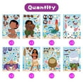 thumbnail image 3 of Moanana Inspired Make-a-face Stickers, Make You Own Stickers DIY Cartoon Stickers for Party Decoration Party Supplies Laptop Luggage Notebook Stickers(24 PCS), 3 of 5