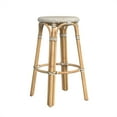 thumbnail image 2 of Butler Specialty Company Tobias Rond en Rotin Tabouret de Bar 30" - Blanc et Point de Bronzage, 2 of 7
