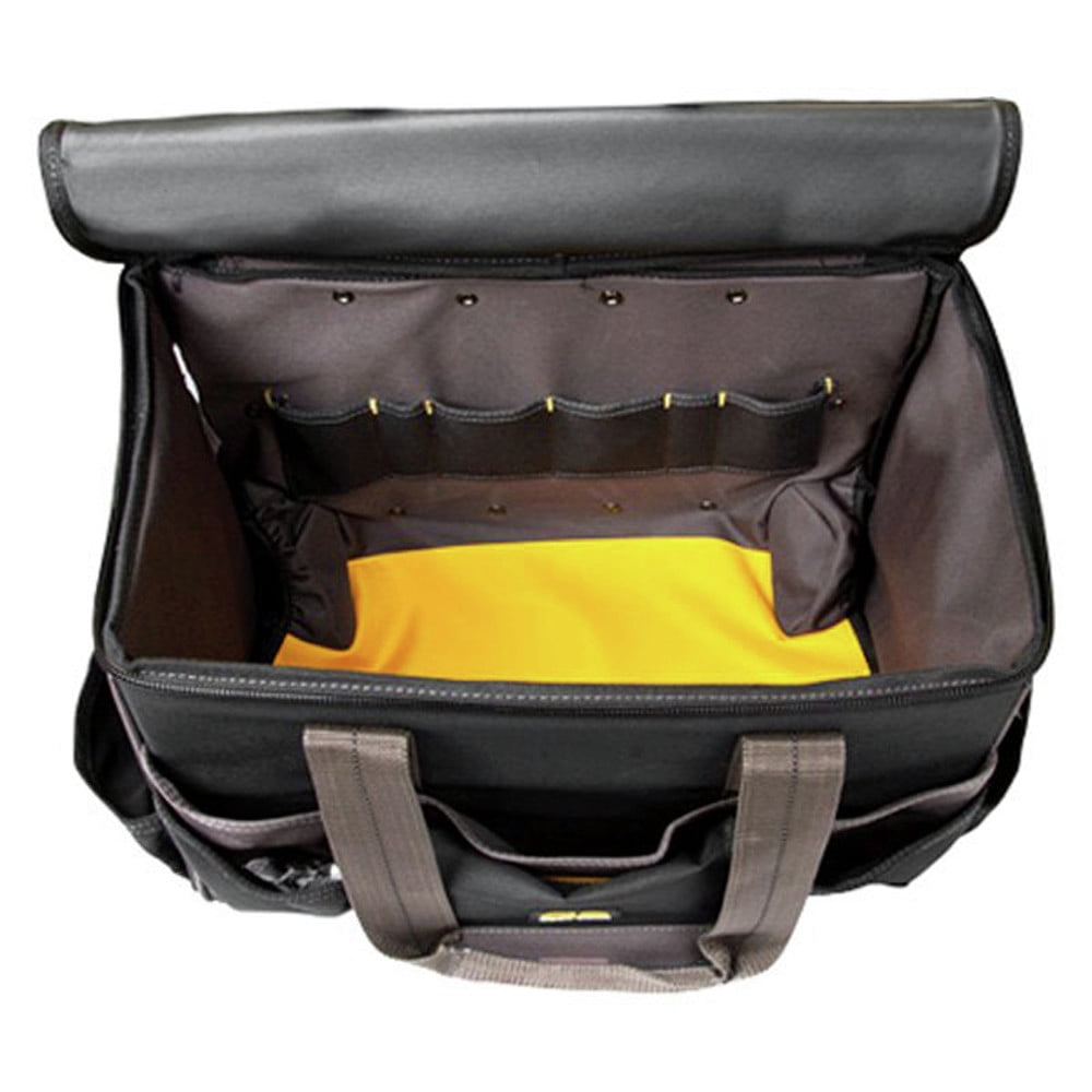 Custom Leathercraft CLC L258 TechGear Roller Tool Bag with Lighted Handle, 17 Inch