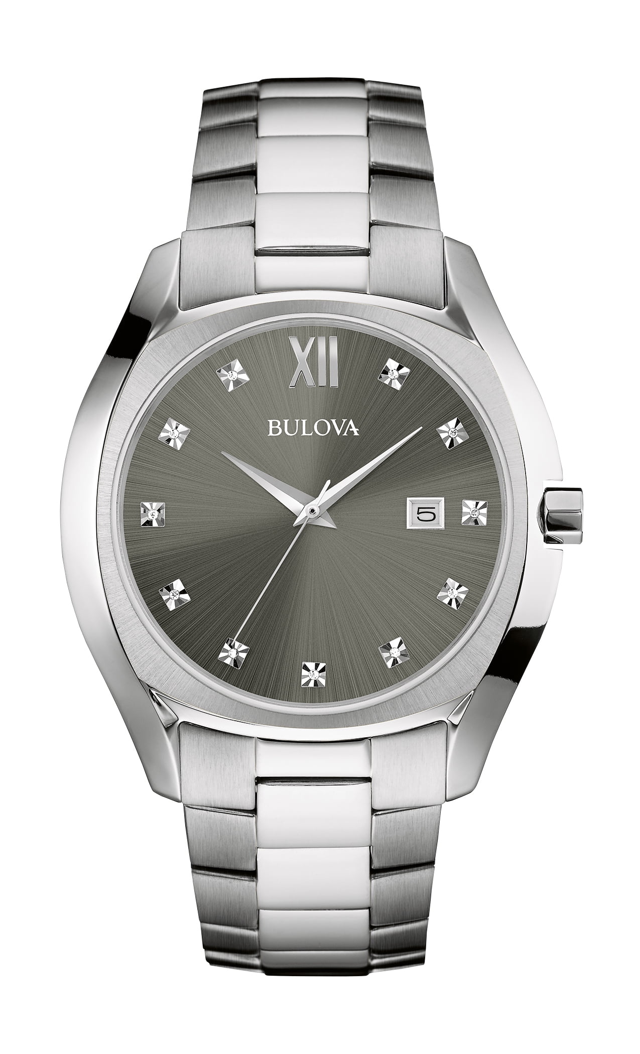 Bulova - Bulova Men's Stainless Steel Diamond Watch - Walmart.com