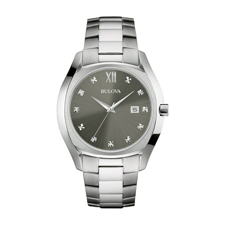 Bulova Men's Stainless Steel Diamond Watch (Best Price Bulova Watches)