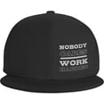 thumbnail image 2 of Nobody Cares Work Harder Hat Adjustable Flat Bill Hat Baseball Cap for Men Women, 2 of 8