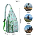 thumbnail image 3 of Vintage Highland Cow Print Sling Backpack – Cute Farmhouse Floral Cow Crossbody Bag for Women & Men, Lightweight Hiking Daypack, 3 of 4