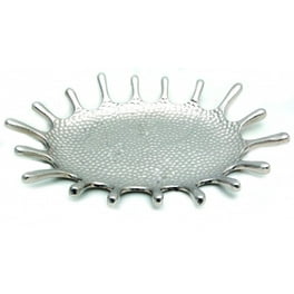 Silver Hammered Splash Design Serving Tray Silver Hammered Splash Design Serving Tray