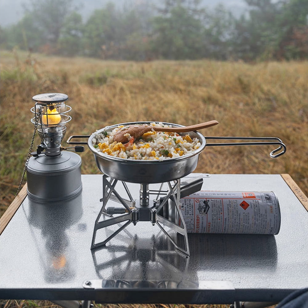 3300W Backpacking Stove Lightweight Collapsible Stainless Steel Camping Gas Stove Cooking Stove for Camping Hiking Backpacking Picnics