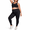 Midnight Black, variant on Women's Plus Size Sports Bra and Leggings Set, 2 Piece Workout Outfit, Criss Cross Back, High Waisted Yoga Activewear