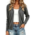 thumbnail image 2 of Zormilly Zip Up Hoodie Women Long Sleeve Knit Sweaters Hoodies Fashion Casual Soft Winter Warm Jacket, S-2XL, 2 of 6