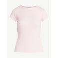 thumbnail image 5 of Free Assembly Women's and Women's Plus Pointelle Mini Tee with Short Sleeves, Sizes XS-4X, 5 of 5