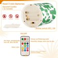 thumbnail image 5 of Yayeee Flameless Candles with Remote Flickering Battery Operated Multi Color Changing, Red Floral Pattern, 5 of 7