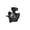 Black, variant on Ohmyroo Glazed Decorative Vase 6.3x3.7in Shatterproof Plastic Floral Container Household Desk Ornament