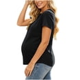 thumbnail image 3 of LckLvx Womens Nursing Breastfeeding Tops Maternity Short Sleeve Hidden Zipper Casual Tees, 3 of 8