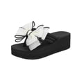 thumbnail image 2 of YTCAMLO Wedge Flip Flops for Women, Fashion Summer Beach Anti-Slip Slip On Sandals, Cute Bowknot Comfortable Thong Slippers, 2 of 8