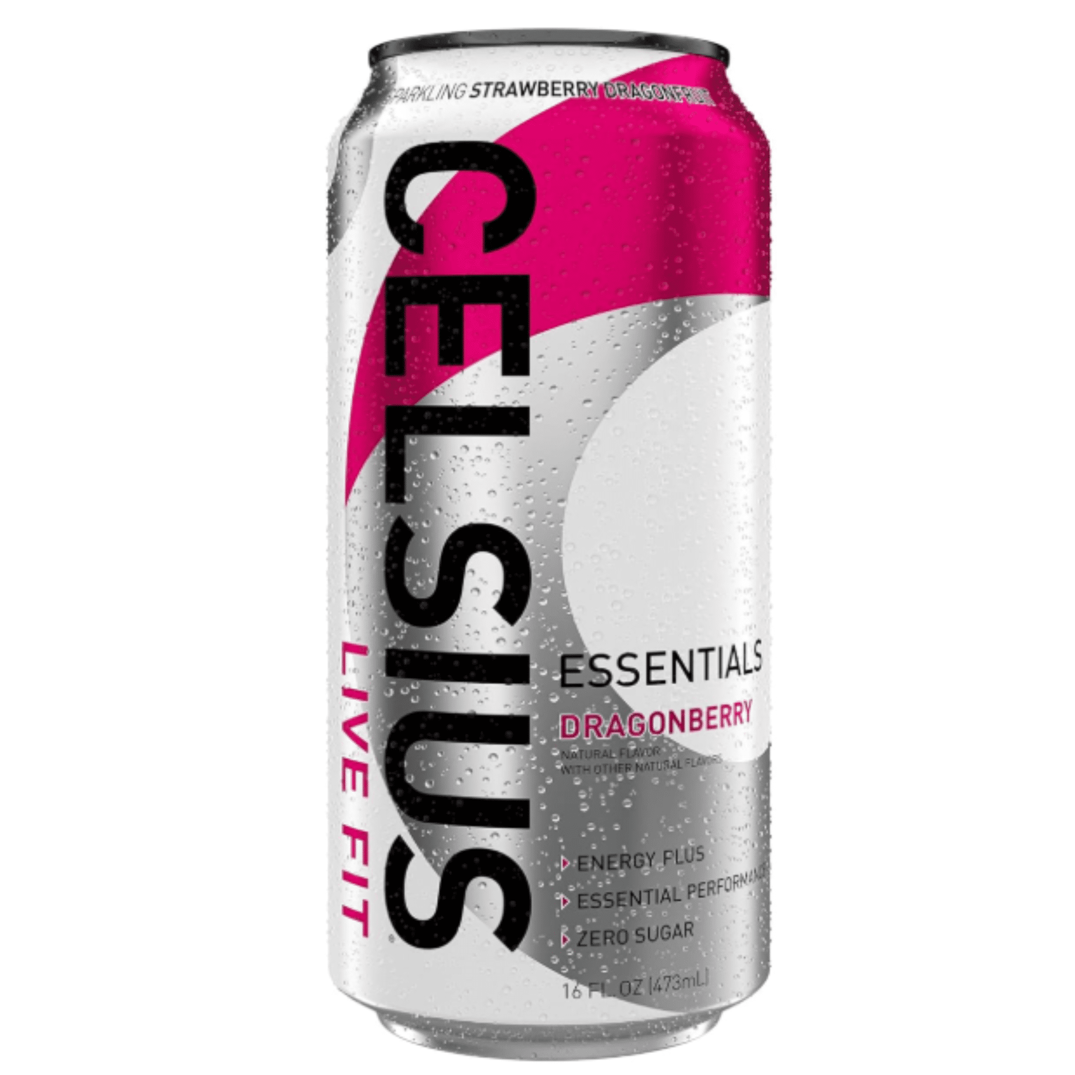 (5 pack) Celsius Essentials Sparkling Dragonberry Flavor Energy Drink, 16 fl oz