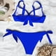 thumbnail image 5 of Trajes de baño para mujer, Trajes de baño para mujer Traje de baño de mujer de color liso con espalda descubierta y lazo, 5 of 7