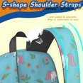 thumbnail image 5 of Unicorn and Flower Blue Pattern 17" School Backpacks for Teens,Waterproof Oxford Fabric,S-Shape Padded Straps for School,Travel,Hiking,Camping, 5 of 6