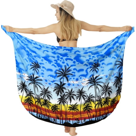 HAPPY BAY Women s Beachwear Summer Bikini Wraps Beach Wrap Sarong Coverups Skirt Swimsuit Swimwear Swim Cover up for Women One Size Aqua_AD277