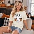 thumbnail image 6 of MOUSYA Halloween Pumpkin Shirts for Women: Cute Ghost T-Shirt Casual Fall Spooky Season Graphic Short Sleeve Graphic Tee Tops, 6 of 14