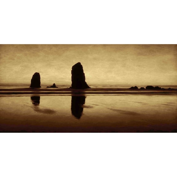 Marmont Hill Inc Marmont Hill - Pastel Evening on the Coast Painting Print on Canvas - Multi-color