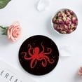 thumbnail image 4 of FMSHPON Octopus Set of 8 Round Coaster for Drinks, Absorbent Ceramic Stone Coasters Cup Mat with Cork Base for Home Kitchen Room Coffee Table Bar Decor, 4 of 6