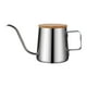 thumbnail image 1 of Cafetera de goteo para café, tetera, tetera de acero inoxidable de 350 ml con tapa de bambú, tetera para acampar, tetera de goteo para café argén, 1 of 9