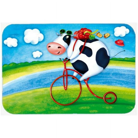 Cow Riding Bicycle Mouse Pad - Hot Pad or Trivet
