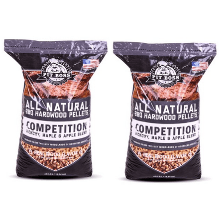 (2 pack) (2 pack) Pit Boss Competition Blend BBQ Pellets - 40 lb Resealable Bag
