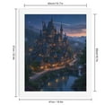 thumbnail image 2 of Paint by Numbers Kit for Adults, Mystic Castle Reflections Paint by Numbers, Easy Paint by Numbers Kit for Adults Beginner, DIY Adult Paint by Number Kits on Canvas, Home Decor, 2 of 7