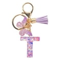 thumbnail image 4 of Personalized Resin Initial Letter Keychain for Women, Custom Name Accessory with Purple Tassel, Durable Epoxy Material for Wallet Backpack Car Keys, Gift Idea, 4 of 4