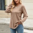 thumbnail image 5 of Towmus Womens Sweaters Dressy Pleated Womens Tunic Tops Casual Blouses Fashion Long Sleeve Shirts for Women, 5 of 6